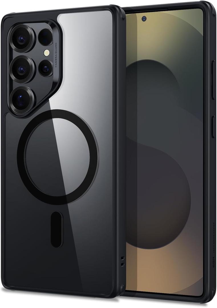 ESR for Samsung Galaxy S25 Ultra Phone Case, Compatible with MagSafe, Magnetic Case for S25 Ultra, Military-Grade Protection, Yellowing Resistant, Classic Series, Clear Black