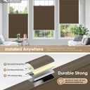 LazBlinds No Tools No Drill Cordless Cellular Shades, Blackout Light Blocking Honeycomb Shades for Home, Thermal Insulation Blinds for Windows, 32" W x 48" H, Dark Coffee