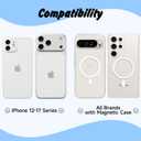 2 x Svanove Magnetic Phone Grip Compatible with Magsafe, Mag Safe Translucent Clear Grip Collapsible Kickstand for iPhone Samsung Pixel, Cute Transparent Silicone Removable Phone Stand Holder, Clear