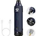 Casfuy 6-Speed Dog Nail Grinder - Newest Enhanced Pet Nail Grinder Super Quiet Rechargeable Electric Dog Nail Trimmer Painless Paws Grooming & Smoothing Tool for Large Medium Small Dogs (Blue)