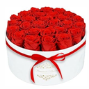 17 Forever Flowers in a Luxury Suede Box, Preserved Roses Birthday Gifts for Women, Romantic Anniversary Valentines Day Gifts for Her Girlfriend Wife, Red