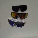 3PACK Kids Sunglasses for 6-14 Boys Girls, Youth Baseball and Cycling UV400 Protection Goggles