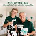 Funny Golfer Mug - Fathers Day Golf Gifts for Dad, Men, Husband, Unique Golf Gifts for Dad from Son Daughter, 16oz (Best Dad by Par)