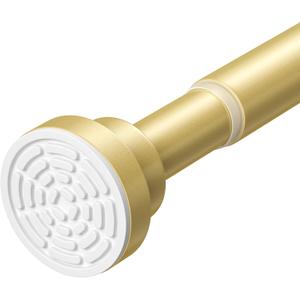 Gold Tension Curtain Rod 30-63Inch, Spring Curtain Rod No Drilling Adjustable Curtain Rod for Windows 7/8" Expandable Curtains Rods Tension Rods for Bathroom,Closets,Doorway,Kitchen