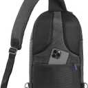 Carrying Case Made for Quest 3/ Quest 2/Vision Pro. Waterproof Travel Sling Quest 3 Bag for VR All-in-One Gaming Headset and Touch Controllers Accessories with DIY Main Compartment and Thicken Pad (Black)