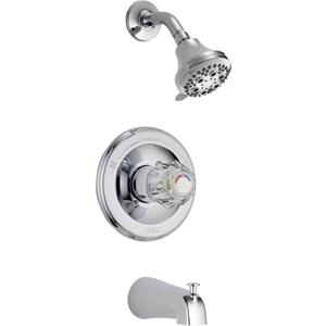 DELTA FAUCET T13422 Classic Tub & Shower, 10.00 x 7.00 x 10.00 inches, Chrome