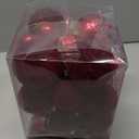 38 Pcs Burgundy Velvet Christmas Ball Ornaments, Christmas Tree Decorations with Paper Ornaments, Shatterproof Hanging Xmas Dcor Set for Office Home Holiday in 3 Sizes(Small Medium Large)