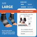 6 Pairs Plantar Fasciitis Socks for Men & Women, Ankle Brace Compression Socks with Arch Support for Achilles Tendonitis, Heel Pain, Swelling & Arthritis Relief, Black, Large