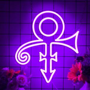 Prince Purple Symbol Neon Signs for Wall Decor,Dimmable Music Singer Love Symbol Sign,USB Powered Neon Light for Dorm Man Cave Bar Music Studio Party Birthday Gifts(11.8 * 13.3in)
