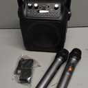 Karaoke Machine, Portable Bluetooth Speaker with 2 Wireless Microphones for Adults & Kids with Lights, Karaoke Microphone with PA System Supports USB/TF/FM/AUX for Home Party Home System Packages (Black)