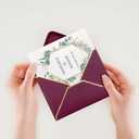 50 PCS Invitation Envelopes, 5x7 Envelopes for Invitations Red Envelopes for 5x7 Cards A7 Luxury Envelopes Mailing Envelopes for Wedding, Graduation