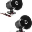 QWORK Electric Siren Horn, 2 Pack DC 12V Security Loud Wired Alarm Siren for Home Alarm System Security and Protection, 110 dB
