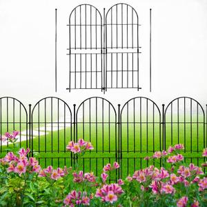 Decorative Garden Fence 31in (H) x10ft (L), 10 Pack No Dig Fence Animal Barrier for Dog, Arched Flower Bed Edging, Wire Border Panel Fencing for Yard Patio Outdoor Decor (10 Panels-31in(H)x10ft(L)) Decorative Garden Fence 31in (H) x10ft (L), 10 Pack No Dig Fence Animal Barrier for Dog, Arched Flower Bed Edging, Wire Border Panel Fencing for Yard Patio Outdoor Decor (10 Panels-31in(H)x10ft(L))
