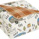 CuteKing Weighted Blanket for Adults (15lbs, 48"x72", Camping) Heavy Blanket for 140-150lbs, Weighted Blanket for Cooling & Heating with Premium Glass Beads, Thick Blanket for Adult All-Season (12-orange)