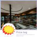 STOBOK 30 Sheets Explosive Price Tag Stickers 9.64X7.08In Fluorescent Yellow Star Burst Writable Self-Adhesive Labels for Retail Store Sale and Event Promotion