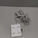 Surge Protector Power Strip 15 Ft Cord, Ultra Thin Flat Extension Cord with 8 Outlets 4 USB Ports(2 USB C), Flat Plug Power Strip, 15 Ft Long Braided Power Cord for Home, Office, Dorm Room Essentials (White & Grey)