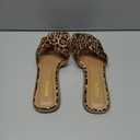 Soda Women Slip-On Sandals H-Band Flip-Flops Slides Square KNIT Leopard Cheetah 9.5