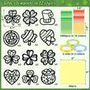 Renbuzhu 40PCS St. Patricks Day Crafts Bulk: Paper Shamrock Suncatchers, Saint Patrick's DIY Kits, Window Stained Glass Effect Art Supplies