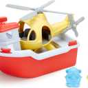 Green Toys Rescue Boat with Helicopter Red, 1 EA