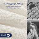 PHF 3 Pieces Cream Waffle Weave Comforter Set King Size - Ultra Soft Textured Waffle Comforter with 2 Pillow Shams, Lightweight Breathable Comfy Bedding Set for All Season, Cream
