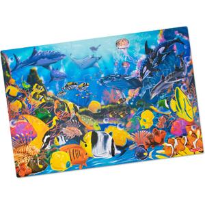 Melissa & Doug Underwater Ocean Floor Puzzle, 48 pc Jumbo Jigsaw Puzzle, Educational Screen Free Activity for Toddler, Preschoolers and Kids Ages 3+ (2 x 3 Feet) - FSC Certified Melissa & Doug Underwater Ocean Floor Puzzle, 48 pc Jumbo Jigsaw Puzzle, Educational Screen Free Activity for Toddler, Preschoolers and Kids Ages 3+ (2 x 3 Feet) - FSC Certified