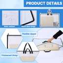 Shinylin 24x36 Inch Artwork Storage Organizer Large Poster Storage for Diamond Painting Cardboard Portfolio Collection Bag with Zipper and Two Handles Transparent Waterproof for Art Work Scrapbook