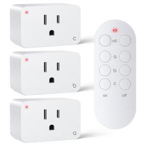 STRIPOO Remote Control Outlet Plug Wireless Remote Light Switch Kit for Household Appliances 15A/1800W, 100ft Range, FCC Listed