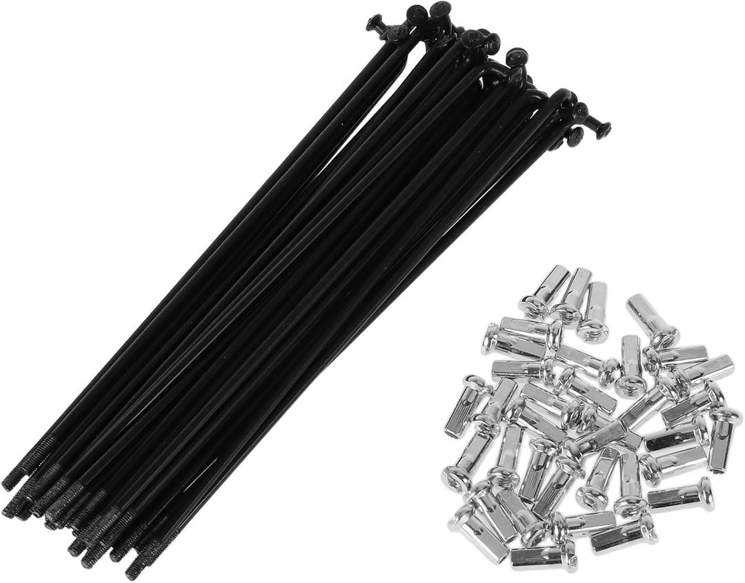 VekAuto 36 Set 12G Bicycle Spokes 131mm Bike Wheel Spokes 45 Steel Black