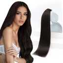 Sunny Hair Tape in Hair Extensions Real Human Hair Invisible Remy Hair Extensions Tape ins for Women Darkest Brown 16 inch 20Pcs 50G