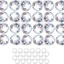 HDCRYSTALGIFTS Crystalsuncatcher 24pcs Clear Crystal Ball Prism Suncatcher Rainbow Pendants Maker, Hanging Crystals Prisms for Windows,20mm