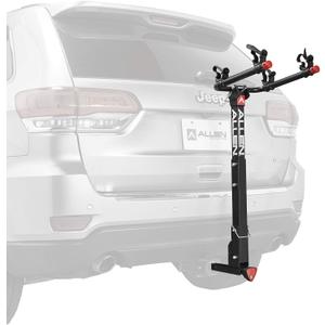 Allen Sports Deluxe Locking Quick Release 2-Bike Carrier for 2 Inch & 1 4 in. Hitch, Model 522QR , Black