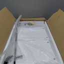 WOPITUES Floating Shelves for Wall with Cube Shelf, Wall Shelves with Metal Rail for Decor, Bathroom Organizers and Storage, Over Toilet Shelves for Bathroom, Toilet Paper-White (15.7 inch)