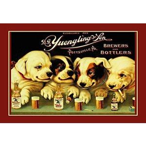 Yuengling & Son Ale and Beer Dogs Vintage Look Custom Metal Signs 8 x 12 - Bar Cafe Yard Signs House Signs
