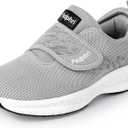 Diabetic Shoes for Men Extra Wide WidthWalking Shoes for Elderly Foot Pain Relief NeuropathyOrthopedic Shoes for Swollen Feet AdjustableZapatos para Diabticos Hombre (Grey), 10
