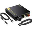 PROZOR DAC Converter 192Khz Digital to Analog Audio Decoder with Volume Control Support 5.1CH DTS Dolly-AC3 Coaxial SPDIF Toslink Optical to RCA Adapter for HDTV Blu-ray DVD PS3 Home Cinema System