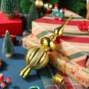 Spherical Christmas Tree Topper,9.04 Inch Finial Tree Topper Gold Xmas Treetop Ornament for Homes Shops Restaurants Christmas Party
