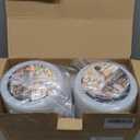 2-Pack Solar Table Lamp Outdoor Water-Resistant LED Portable Solar Lantern Warm RGB Rechargeable Cordless Lights for Patio Deck Camping