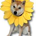 ComfyCamper Sunflower Dog Costume for Small Medium Large Dog Puppy Puppies Cat Kitten  Cute Head Flower Headband Outfits  Collar Cone Costume Hat Sombrero Outfit Pet Cosplay Halloween (Small)