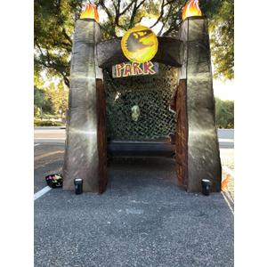 Halloween Inflatable Dinosaur Trunk or Treat Car Decorations Kit for SUV Banner，Garage Door Car Decorations Haunted House Car