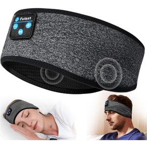 Sleep Headphones Bluetooth Headband,Sleeping Headphones Sports Headband, Long Time Play Sleeping Headsets with Built in Speakers Perfect for Workout,Running,Yoga (DeepGray)