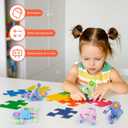 Hanaive 48 Pcs Robot Fidget Spinners Transformable Fingertip Gyro Chain Toy Deformable DIY Stress Relief Fidget Sensory Toys Adults Piata Goodie Bag Birthday School Gift