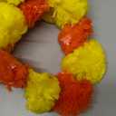 Krati Exports 5 Pc 5 feet Long Marigold Garland for Decoration Long Strands Artificial Marigold Flowers | Indian Dcor for Pooja | Wedding | Christmas | Diwali Decor (Yellow & Orange)