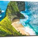 DBLAKI DB3675 Beach Wall Art Canvas Wall Art Nature Pictures Kelingking Beach on Nusa Penida Island, Bali, Indonesia Photography Canvas Prints Framed for Home Decor