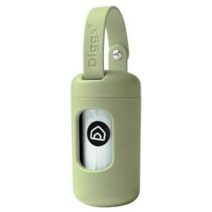 DIGGS Dog Poop Bag Dispenser for Leash - Premium Dog Waste Bag Holder with Easy One-Hand Dispensing (Sage)
