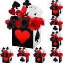 Zhanmai Casino Table Decorations 6 x 6 x 6 Inch Casino Poker Favor Goodie Boxes Supplies for Las Vegas Game Night Birthday Party Themed Centerpieces Decorations(8 Pcs)