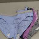 Fruit of the Loom Women's Eversoft Cotton Underwear Multipacks, Tag Free & Breathable (6, Bikini - Grey/Blue/Purple)