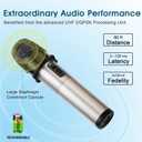 Alvoxcon USB Wireless Microphone, UHF Dynamic mic for Android, PC Computer, Laptop, PA, Podcasting, Vlogging, YouTube, Vocal Recording, Gaming, Singing Practice (System with USB Receiver)