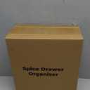 PanPanPal Packs Spice Drawer Organizer, 2-Tier Acrylic Drawer Seasoning Organizer, Expandable From 11'' to 22'' Kitchen Spice Rack Organizers and Storage for Drawer (Jars not included), Amber, 4 Pieces