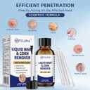 Maximum Strength Wart Removal Liquid  Fast Acting Freeze Off Solution for Common, Flat & Plantar Warts, Corns & Calluses  Skin Tag Remover and Compound W Formula with Acido Salicilico