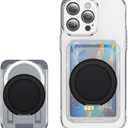 2 x MagSafe Wallet with Adjustable 360 Ring Stand  Magnetic Wallet for iPhone, Strong Magnetic Wallet with 2-Card Holder Compatible with iPhone 17/16/15/14/13/12 Series, Black